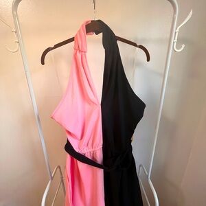 Smak Parlour pink/black jumpsuit